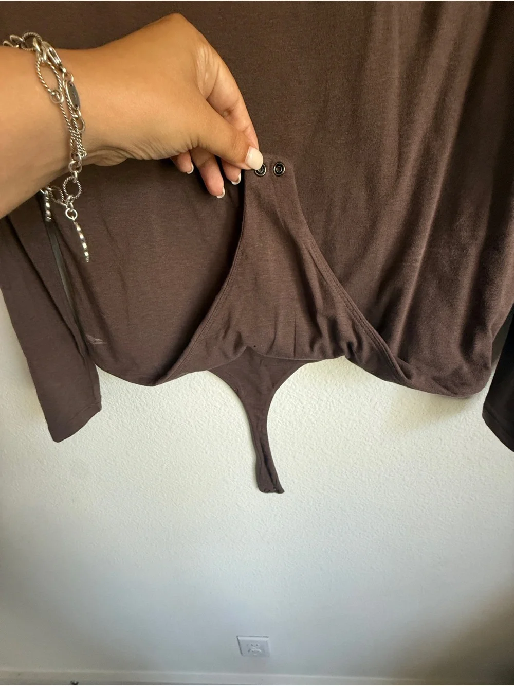 nuuds Chocolate Brown Scoop Neck Tee